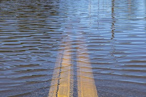 flooded road